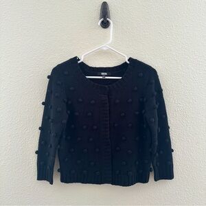ASOS pompom snap closure crop 3/4 length sleeve cardigan US 6 small - medium